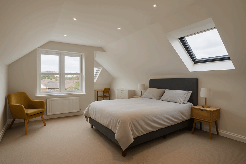 L Shaped Loft Conversion - What to Know Before You Build - Photo №1 L-shaped conversion loft Bedroom-Kova Interiors