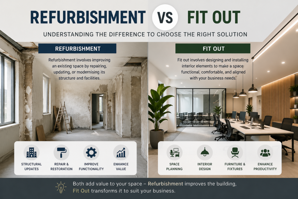What's the difference between refurbishment and fi out?